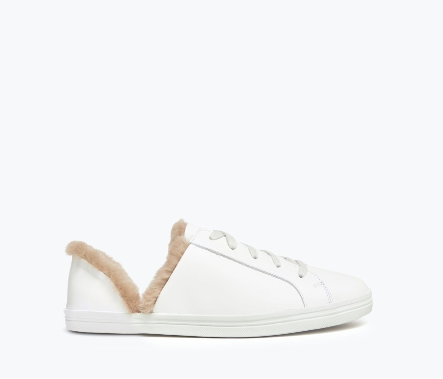 Footwear FREDA SALVADOR | Eda D'Orsay Sneaker White Calf With Shearling