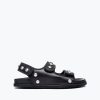 Footwear FREDA SALVADOR | Klara Footbed Sandal Black Calf With Studs