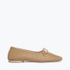 Footwear FREDA SALVADOR | Jada Handwoven Ballet Flat Latte Closed Woven Calf
