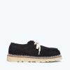 Footwear FREDA SALVADOR | Willow Wallabee Black Suede Stain Resistant With Shearling